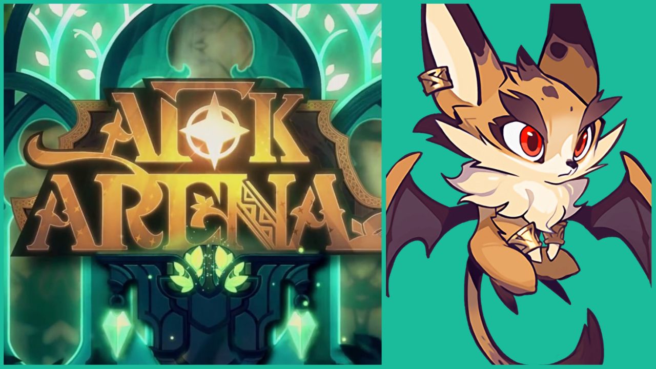 feature image for our afk arena beasts tier list guide, the image features the games logo as well as official art of one of the beasts from the game